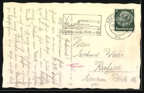 AK Dresden, Elbansicht mit Altststadt