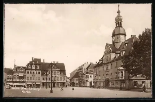 AK Borna / Sachsen, Stadthaus am Marktplatz
