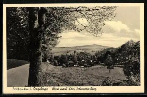 AK Neuhausen / Erzgeb., Blick nach dem Schwartenberg