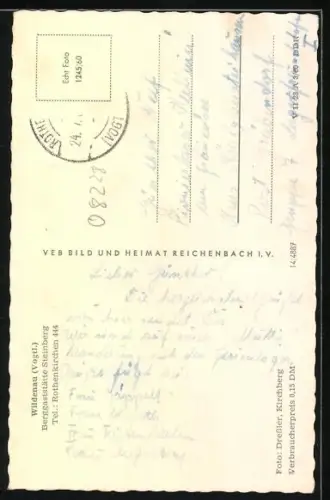 AK Wildenau / Vogtland, Berggaststätte Steinberg, Aussichtsturm