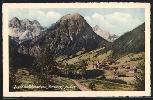AK Brand, Ortsansicht mit Schesaplana