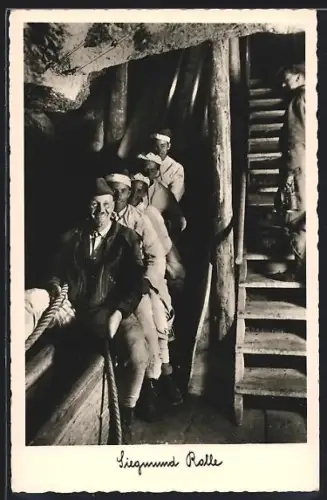 AK Dürnberg, Salzbergwerk, Bergleute an der Siegmund Rolle