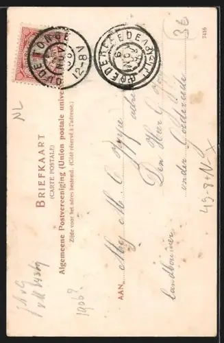 AK Rotterdam, Bij den tol a. d. Bergweg, Windmühle