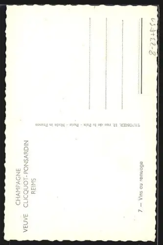 AK Reims, Champagne, Veuve Clicquot-Ponsardin, Vins au remuage, Weinkeller