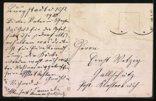 AK Burgstädt / Sachsen, Partie am Markt mit Kirche