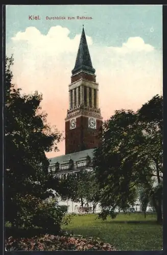 AK Kiel, Durchblick zum Rathaus