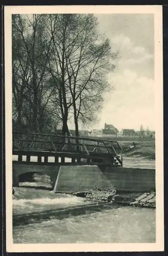 AK Heidenau / Sachsen, Müglitzmündung, Brücke