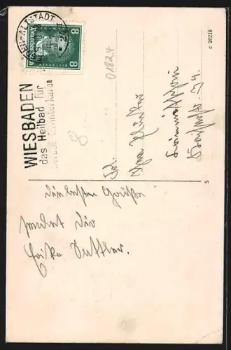 AK Königstein /Sächs. Schweiz, Totalansicht mit Flusspartie