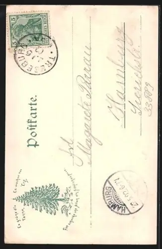 AK Treseburg i. Harz, Kirche und Bodebrücke