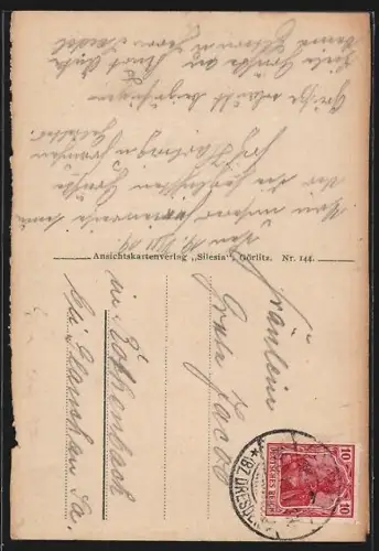 AK Oybin, Kirche mit umliegenden Häusern