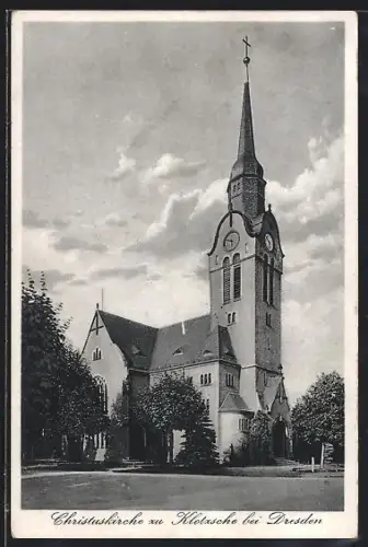 AK Dresden-Klotzsche, Ansicht der Christuskirche