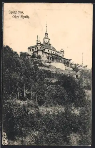 AK Oberlössnitz, Spitzhaus mit Umgebung