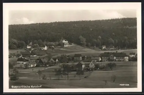 AK Hetzdorf / Halsbrücke, Gesamtansicht aus der Vogelschau