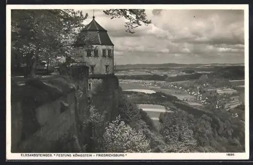 AK Königstein / Elbe, Festung Königstein, Friedrichsburg