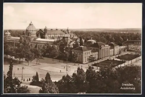 AK Dresden, Ausstellungsgelände aus der Vogelschau