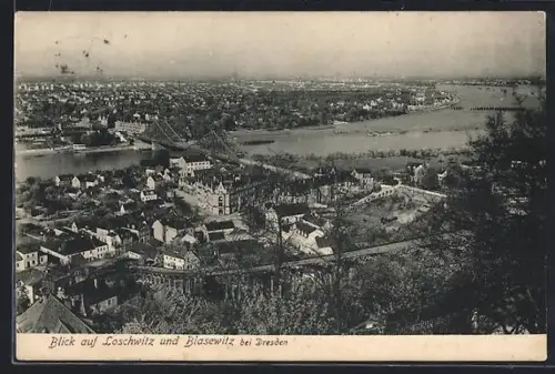 AK Dresden-Loschwitz, Blick auf Loschwitz und Blasewitz