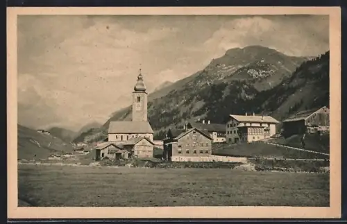 AK Lech, Ortsansicht mit Wösterspitze
