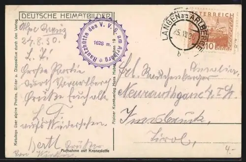 AK Klösterle, Alpe Rauz mit Blick gegen Wildgrubenspitzen und Hasenfluh