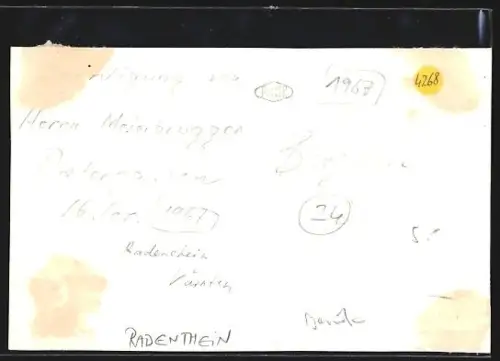 Foto-AK Radenthein, Beerdigung von Herrn Meierbrugger in der Patergasse im Winter