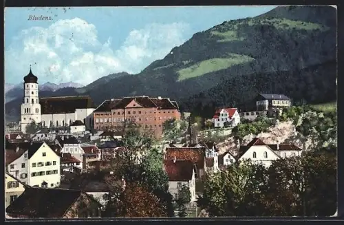 AK Bludenz, Teilansicht mit Kirche