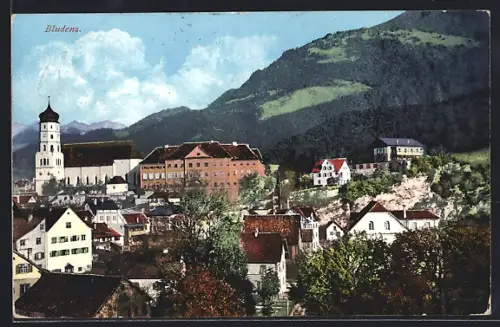 AK Bludenz, Teilansicht mit Kirche