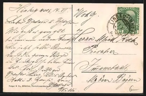 AK Bludenz, Teilansicht mit Kirche