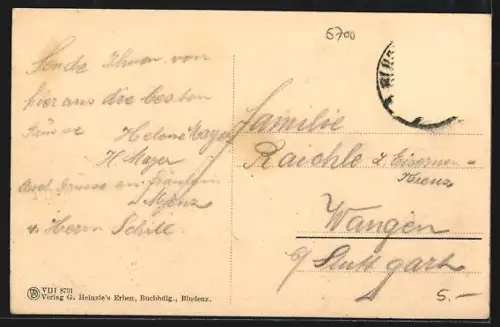 AK Bludenz, Teilansicht mit Kirche