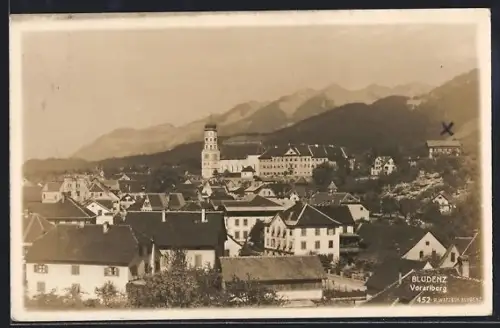 AK Bludenz, Totalansicht aus der Vogelschau