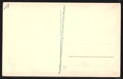 AK Bludenz, Ortspartie mit Kirche