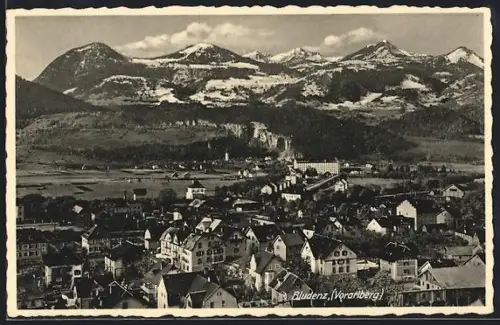 AK Bludenz /Vorarlberg, Teilansicht mit Hotel Post