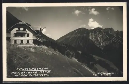 AK Bludenz, Erholungsheim Muttersberg mit den Elsspitzen