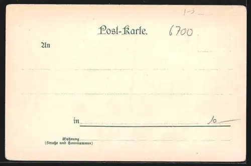 Künstler-AK Bludenz, Teilansicht mit dem hohen Frassen
