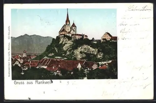 AK Rankweil, Teilansicht mit Kirche