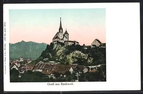 AK Rankweil, Teilansicht mit Kirche