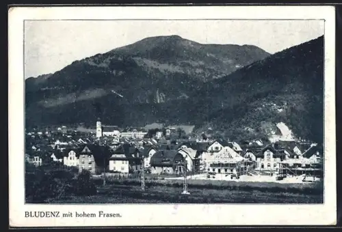 AK Bludenz, Ortsansicht mit hohem Frasen