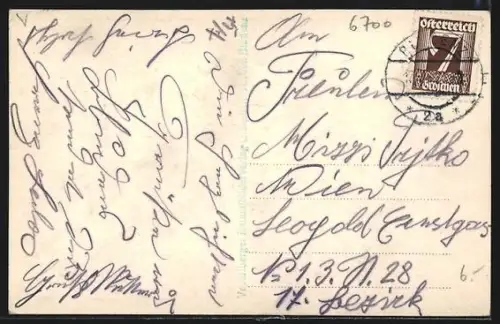 AK Bludenz, Strassenpartie mit Badhaus