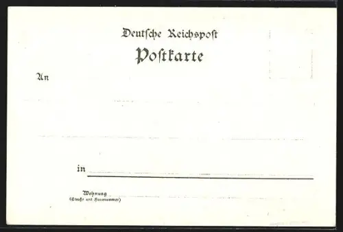 Lithographie Köln, Kaiser Wilhelm-Ring, Bismarckdenkmal, Moltkedenkmal