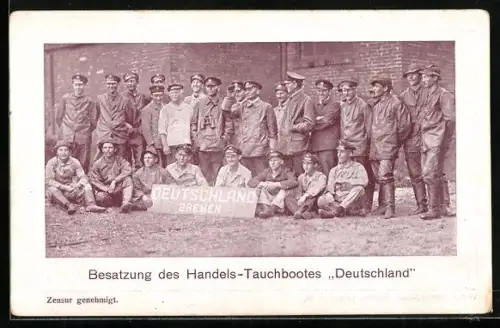 AK Bremen, Besatzung des Handels-Tauchbootes Deutschland, U-Boot