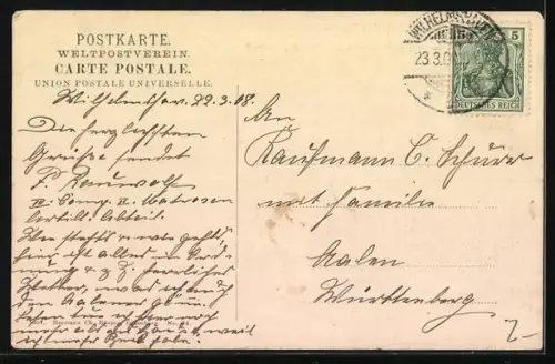 AK Wilhelmshaven, Linienschiffe Braunschweig und Hessen auf Reede liegend, Kriegsschiffe