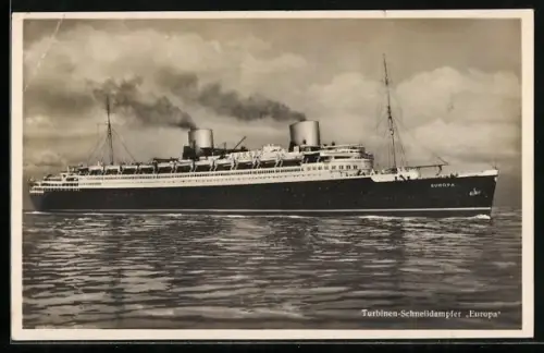 AK Turbinen-Schnelldampfer Europa des NDL, Passagierschiff