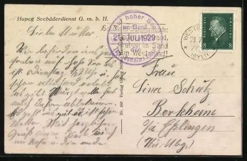 AK Turbinen-Schnelldampfer Kaiser vor Helgoland vor Anker, Passagierschiff