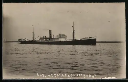 Foto-AK Frachtschiff Altmark auf der Unterelbe, Handelsschiff