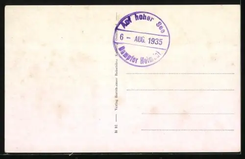 AK Passagierschiff Dampfer Heimdal in voller Fahrt