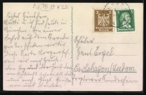 AK Salondampfer Bavaria in Fahrt auf dem Starnberger See