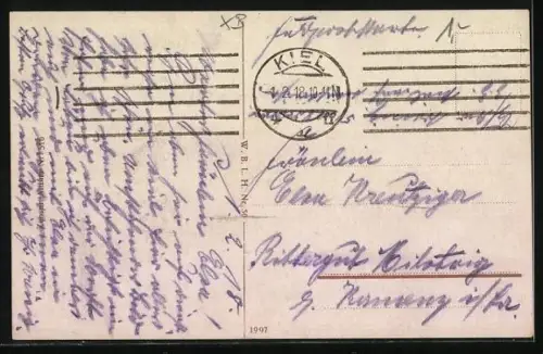 AK Linienschiff Thüringen im grossen Schwimmdock