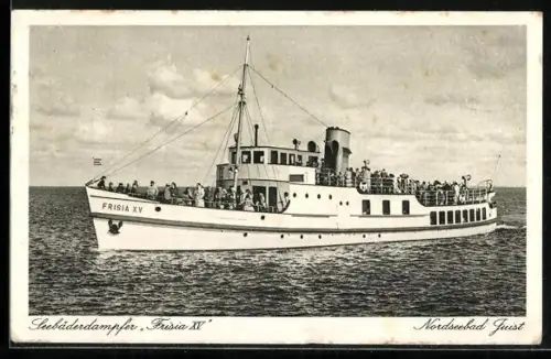 AK Seebäderdampfer Frisia XV, Nordseebad Juist