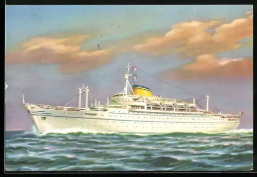 AK Motorschiff Asia des Lloyd Triestino in voller Fahrt