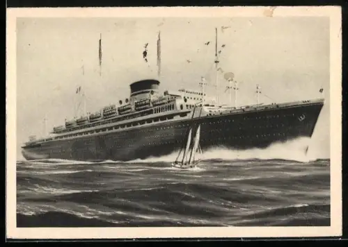 AK Passagierschiff Neptunia der Cosulich Line aus Triest