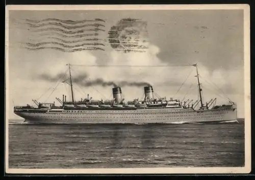 AK Passagierschiff Roma der Reederei Italia