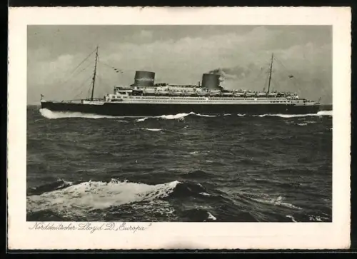 AK Turbinen-Schnelldampfer Europa des Norddeutschen Lloyd aus Bremen